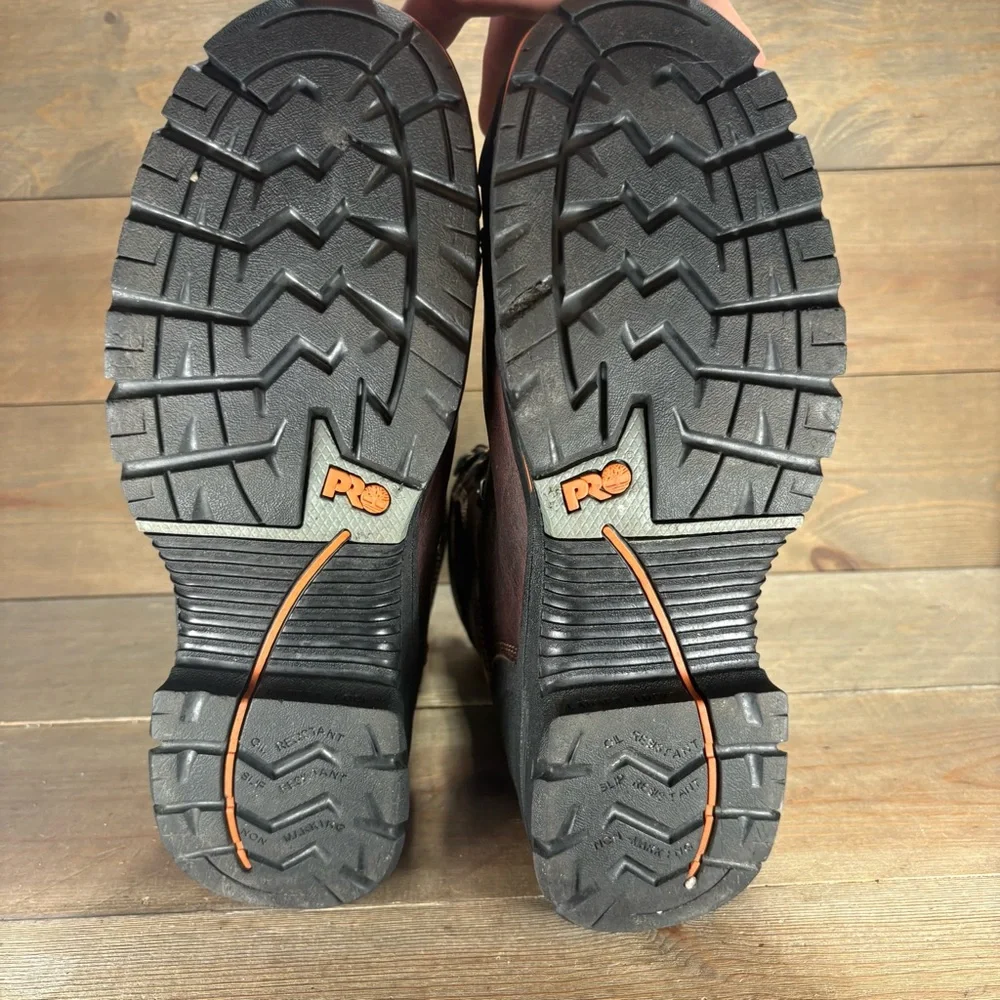 Timberland PRO Endurance mens size 13 wide shoes brown steel toe work boots